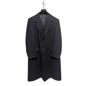 Vintage Hart Schaffner & Marx Coat Mens 40R Gray Wool Overcoat Made USA 90s